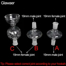 1 шт. 19 мм Женский шарнир или мужской шарнир стеклянный масляный коллектор со стеклянной чашей стеклянный кальян аксессуары