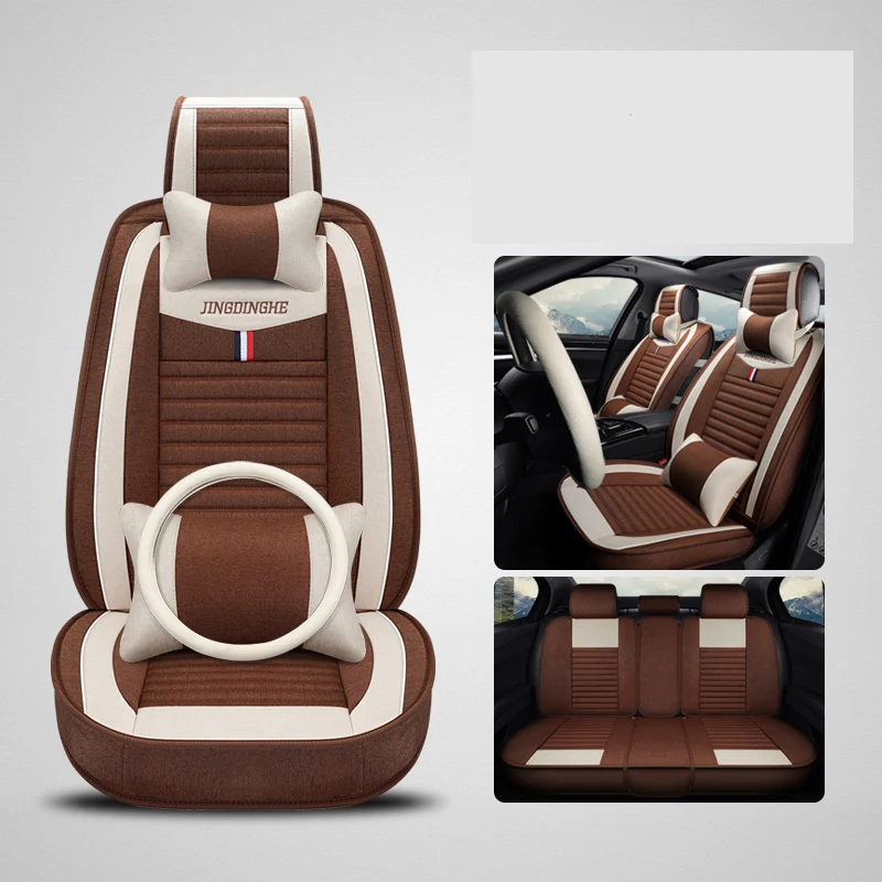 

Universal flax fiber car seat cover auto seats covers for Mitsubishi sport outlander pajero sport pajero montero triton l200