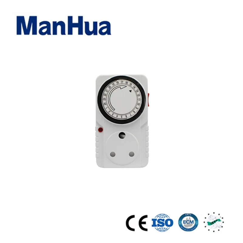 

Manhua South African Plug-in 240VAC 16A TGA50 (TG27) Mechanical Energy Saving Kitchen Timer Switch for Home Use