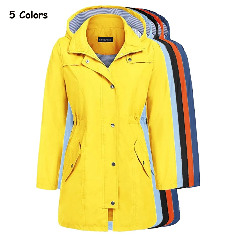 

High quality 2018 Autumn Fashion Women New waterproof Coat Medium Long Casual Hooded Coat Female Slim Trench lady outerwear