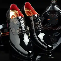 Итальянские дизайнерские классические из лакированной кожи; нарядные туфли для мужчин, мужские туфли-оксфорды, Мужские модельные туфли