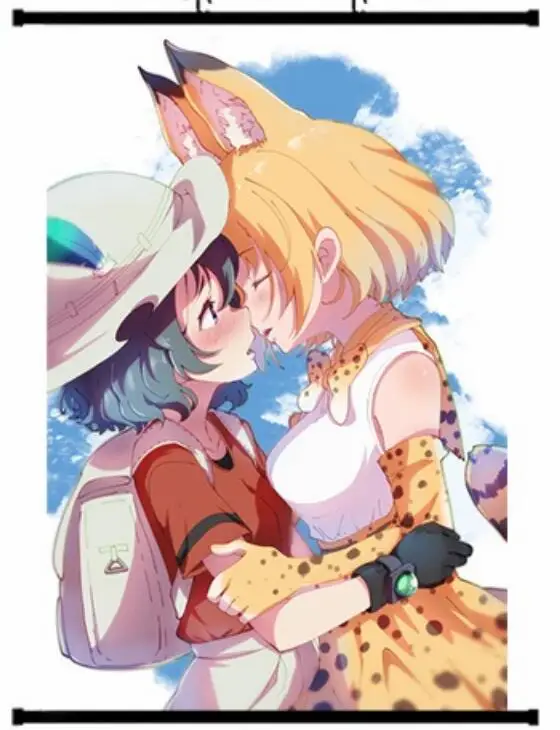 Японские декоративные картинки аниме игры Kemono Friends Fennec & Nana Ezo Red Fox сексуальная