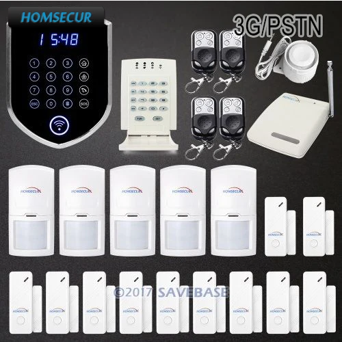 

HOMSECUR Wireless WCDMA 3G Burglar Alarm System +Wireless Keypad+Signal Booster
