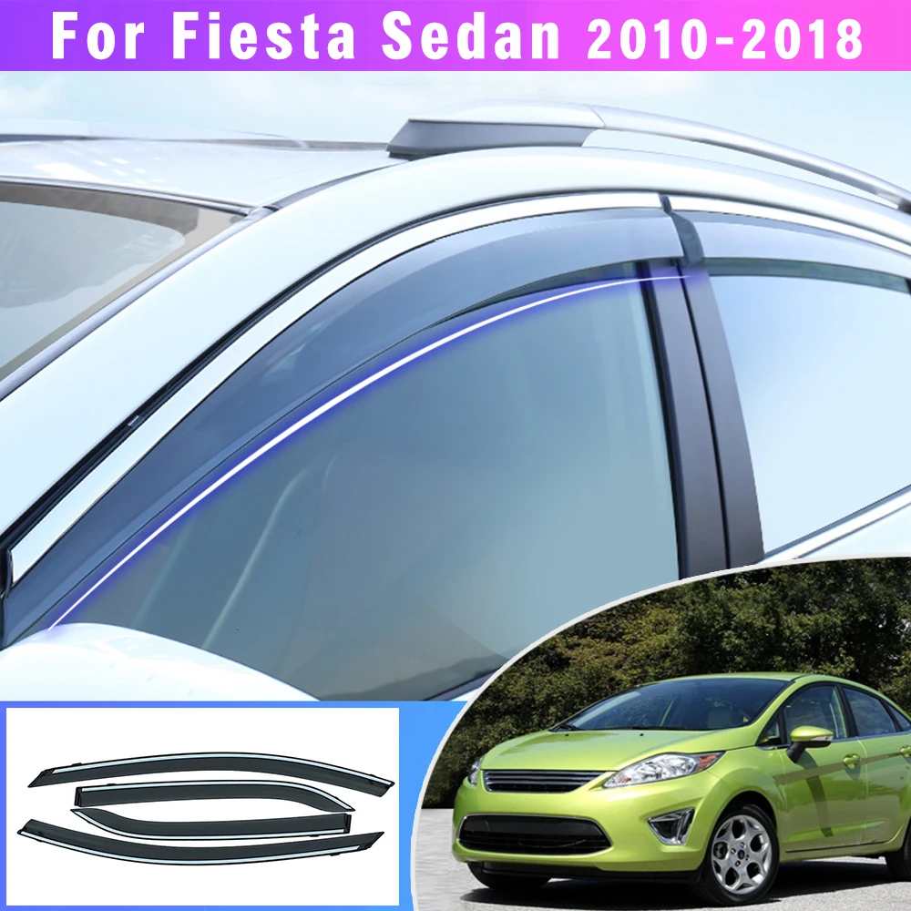 Для Ford Fiesta Sedan 2010 2011 2012 2013-2018ABS автомобиля Дымовое окно солнцезащитный дождевой козырек дефлектор защита Стайлинг Аксессуары 4 шт