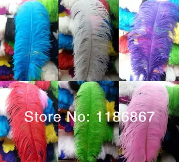 

100pcs /lot for 1 color only dyed Ostrich Feather 16-18 inch 40-45cm Ostrich Drabs feathers Ostrich wedding centerpieces P015