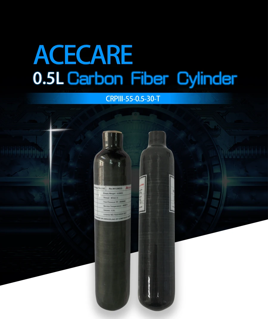 AC3050 0.5l газовый баллон Подводное мини дайвинг цилиндр высокого давления безопасности и защиты сжатого воздуха пистолет для охоты Acecare 2019