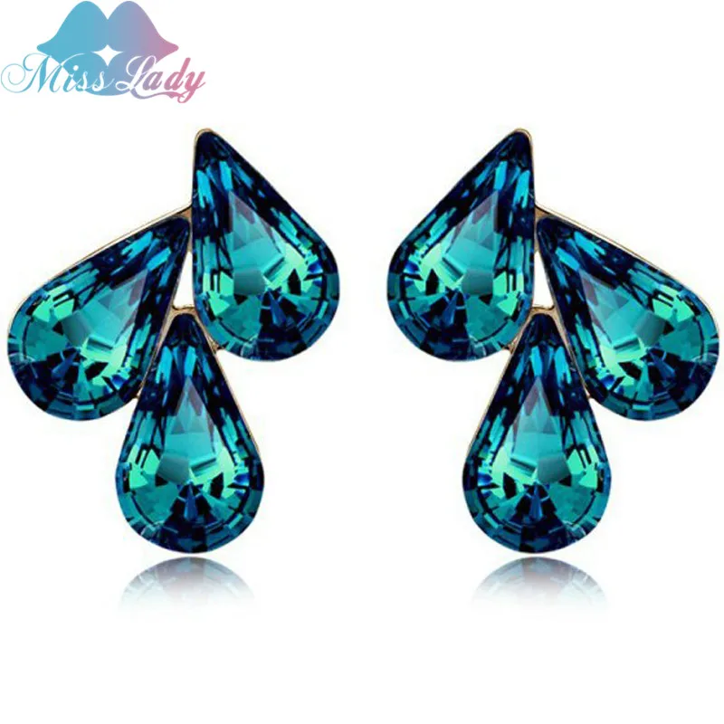 Ювелирные изделия с австрийскими кристаллами в виде капель воды MLY4605|earring body