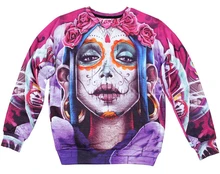 Harajuku mexikanische schädel sweatshirt winter männer/frauen rose schädel drucken kleidung 3d galaxy hoodies top plus größe S-XXL Drop Shipping