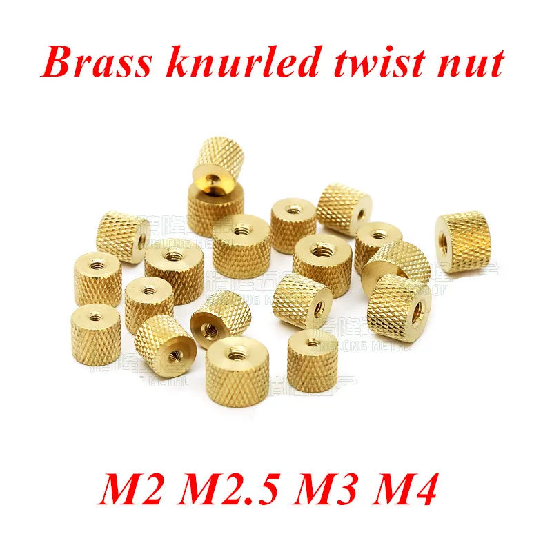 20pcs M2 M2.5 M3 M4 Brass pineapple Knurled nut hand tighten nuts twist