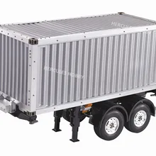 [HERCULES HOBBY] трейлер для трактора TAMIYA 1/14 Масштаб 2 оси 20 футов контейнер полуприцеп Сделано в Китае