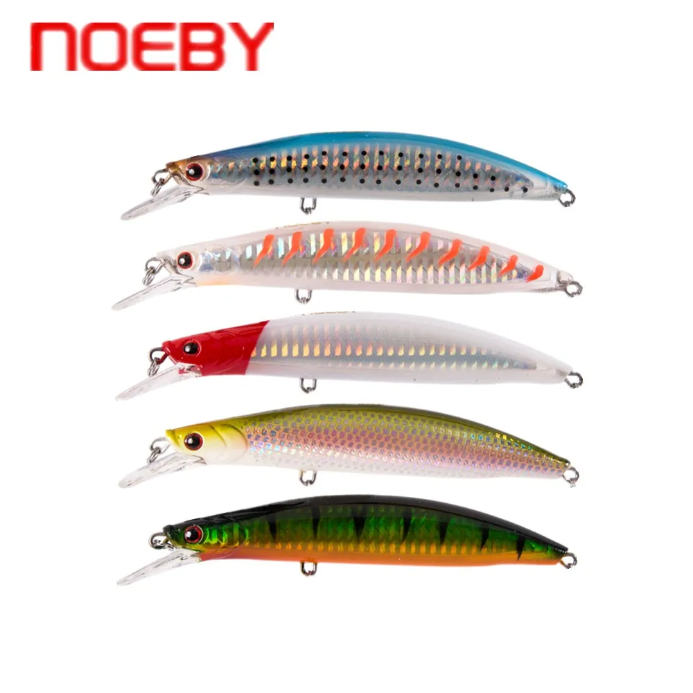 NOEBY Minnow приманки 100 мм/120 мм/135 мм 16g/22g/28 г Floating0 2.5m жесткий пластик наживка Brouch