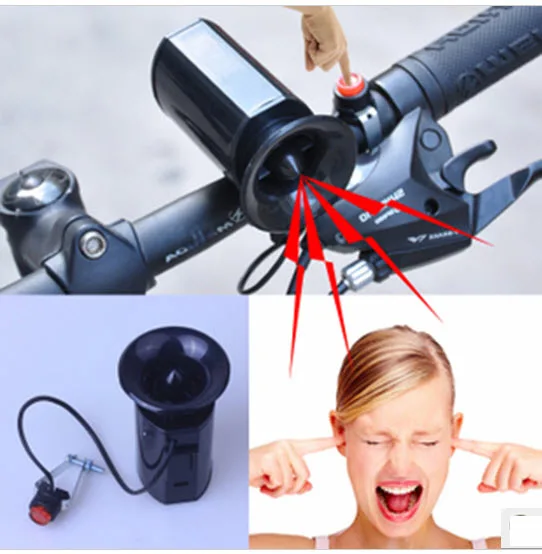 Super Loud Electronic Bicycle Bell Siren alarm Scooter moped mountain Bike battery operated Horn