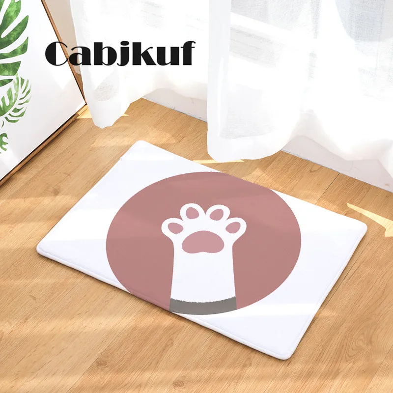 Cute Child Style kitten Print Carpets Anti slip Floor Mat Outdoor Rugs