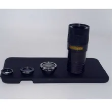 4в1 9X телескоп телеобъектив Широкоугольный макро объектив камера телефон объектив+ чехол для samsung Galaxy Note 4 5 S7 Edge S8 Plus