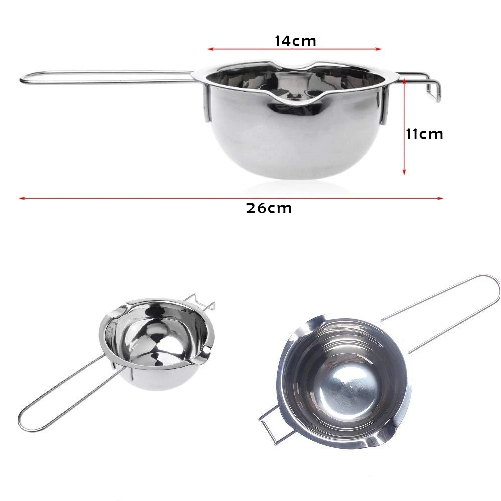 2 шт из нержавеющей стали универсальные двойные Spouts Инструменты для выпечки плавильный горшок для шоколадное масло сыра карамель(18/8 Stee
