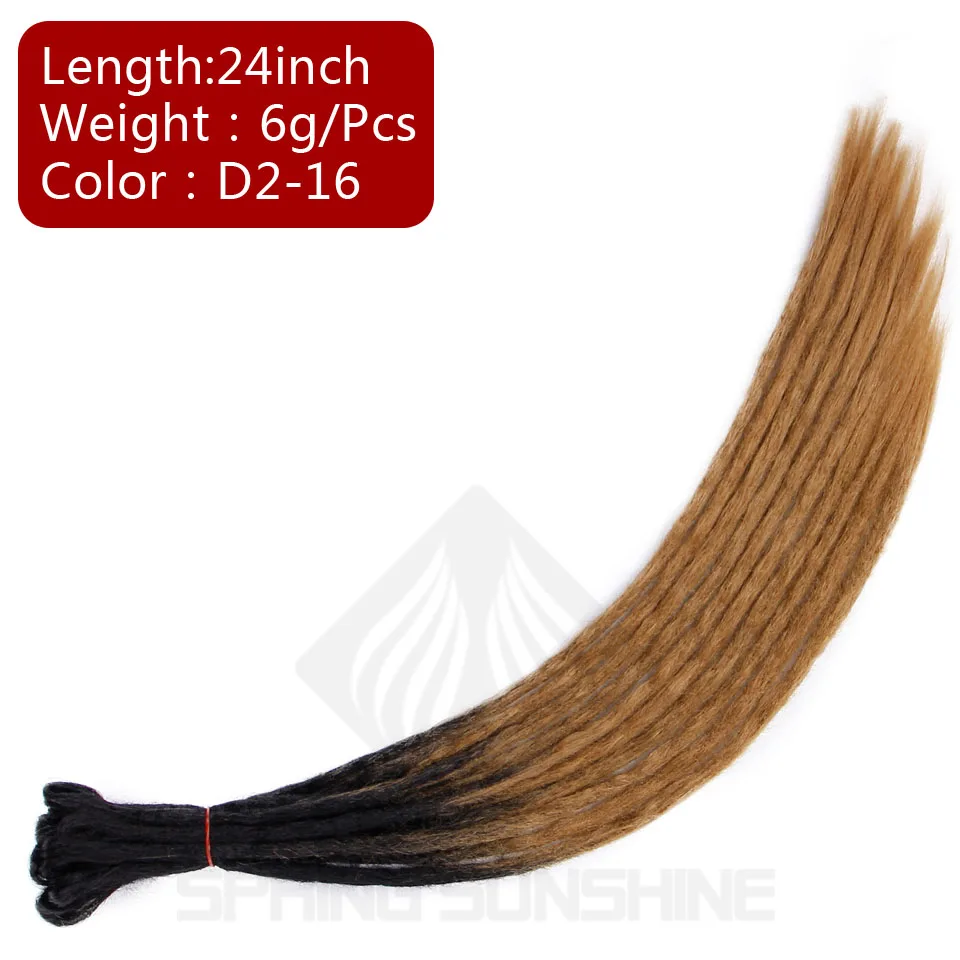 Синтетические дреды 24 дюйма ручной работы дреды для наращивания регги крючком хип-хоп дреды крючком плетение волос - Цвет: #12