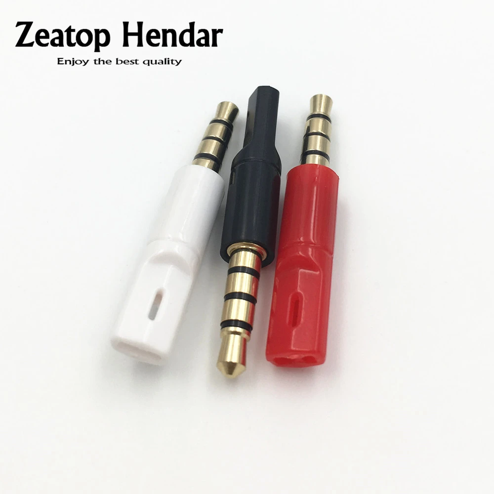 Adaptador de enchufe de macho de 4 polos para Cable plano, Conector de soldadura de auriculares de reparación DIY, 100 3,5mm|adaptor plug|adaptor cable - AliExpress