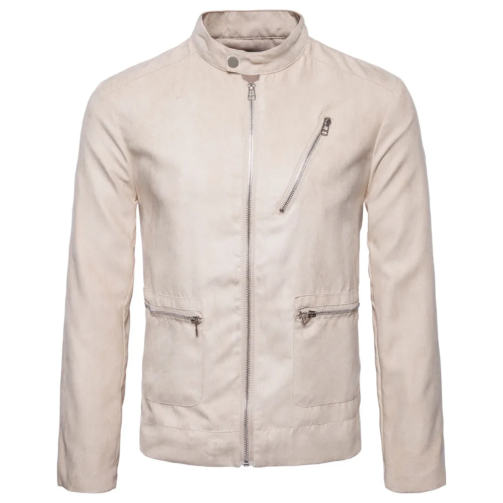 Winter black apricot men casual Artificial synthetic leather decorative