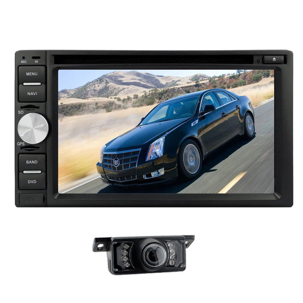 Sale Double 2 din New universal Car Radio GPS Navigation Double din Car DVD Player Car Bluetooth Stereo video+Free Camera+Free Map 0