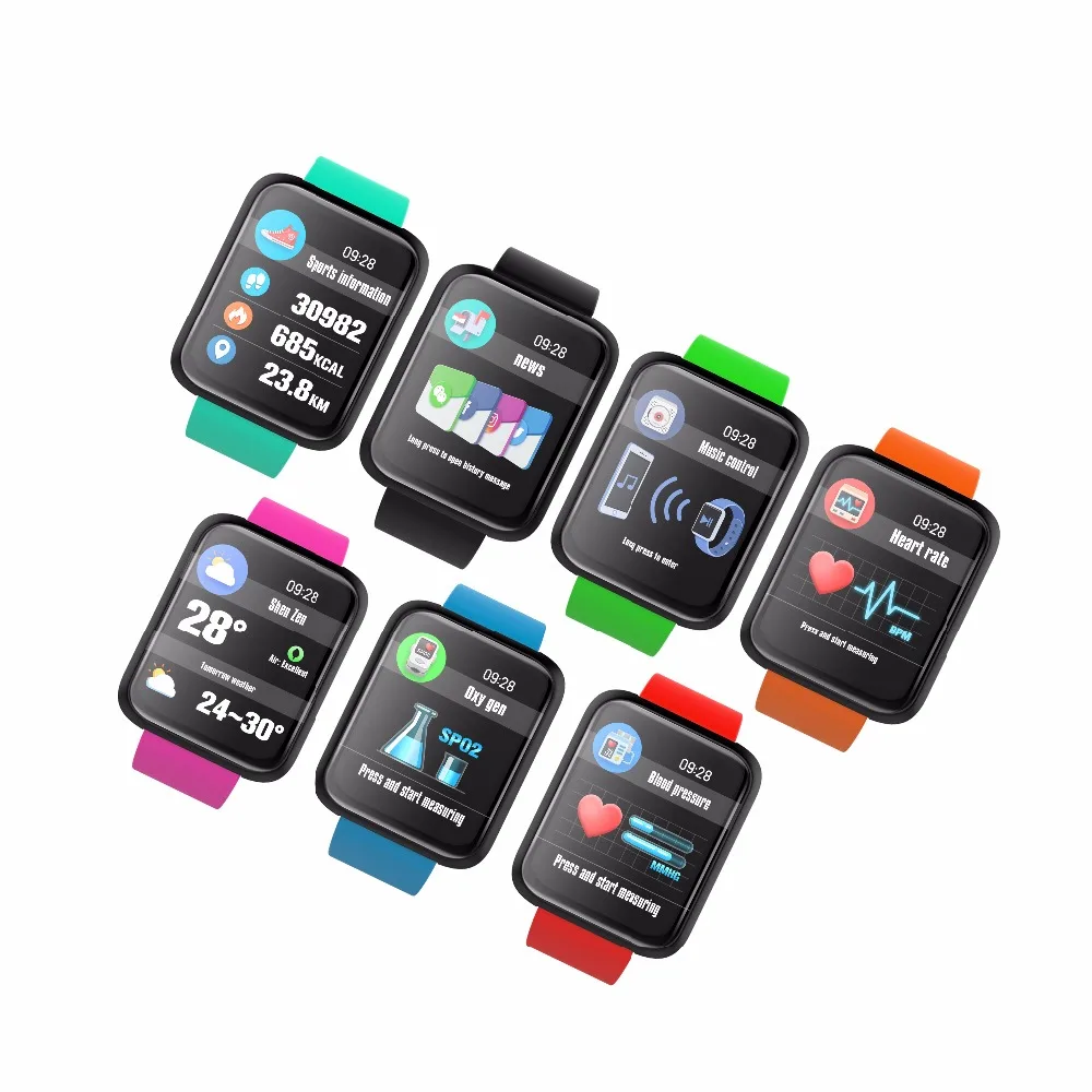 

Waterproof Smart Watches Men Blood Pressure Heart Rate IP68 Fitness Tracker Smartwatch for IOS Android Wearable Devices