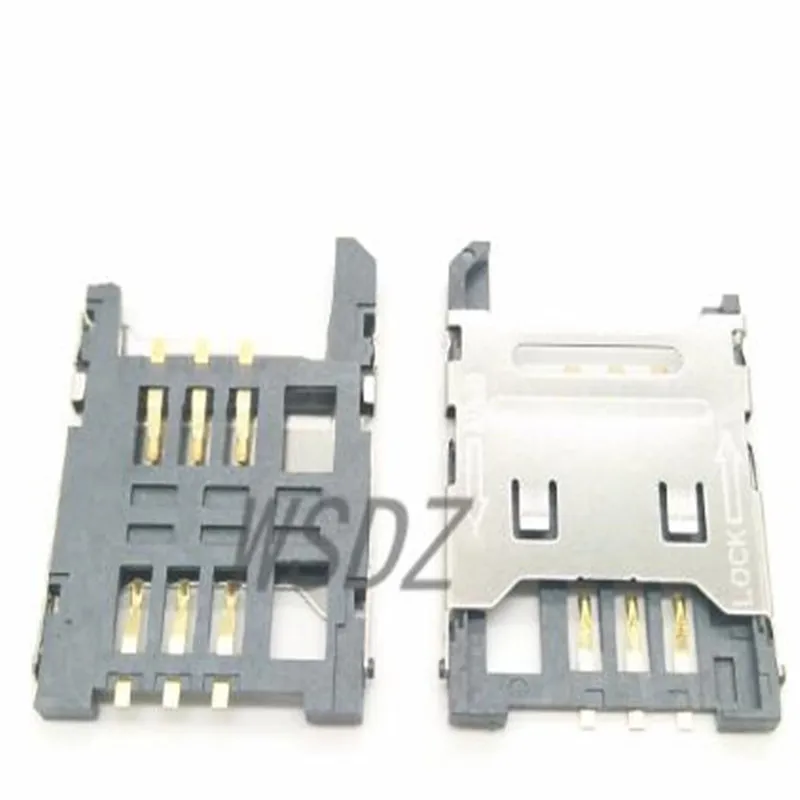 

20pcs Connector SIM clamshell deck 6-pin metal shell SIM clamshell flip lid 6PIN