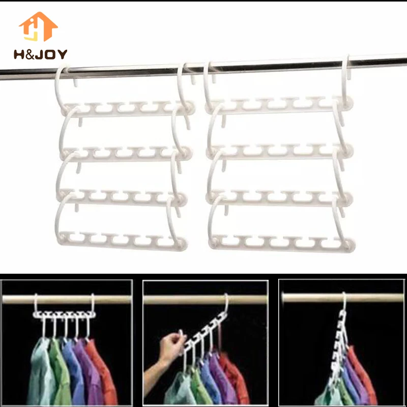 

8 Pcs Hanger for Clothes Hangers Space Saver Wardrobes Clothes Organizer Storage Multi Magic Closet Clothing Hook