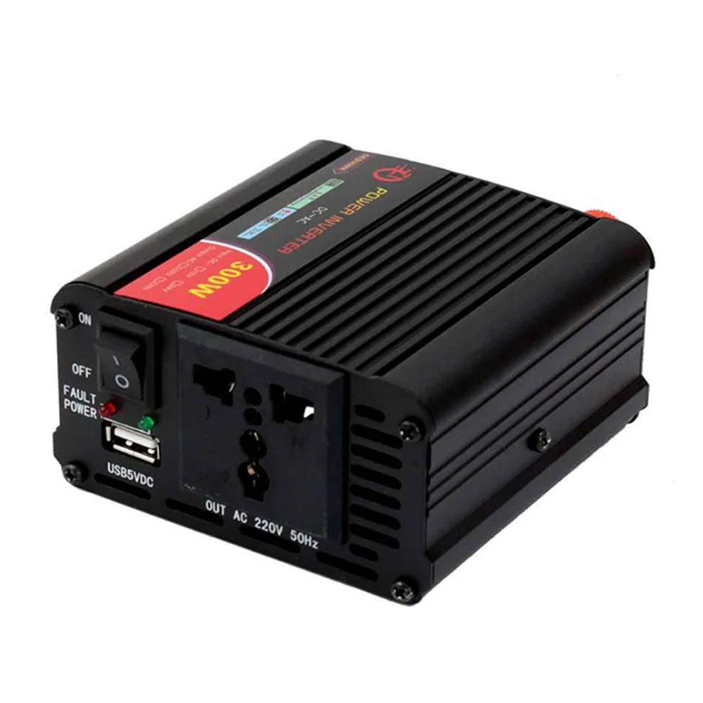 

300W Power Inverter Converter DC 12V To 220V AC Cars Inverter With Car Adapter
