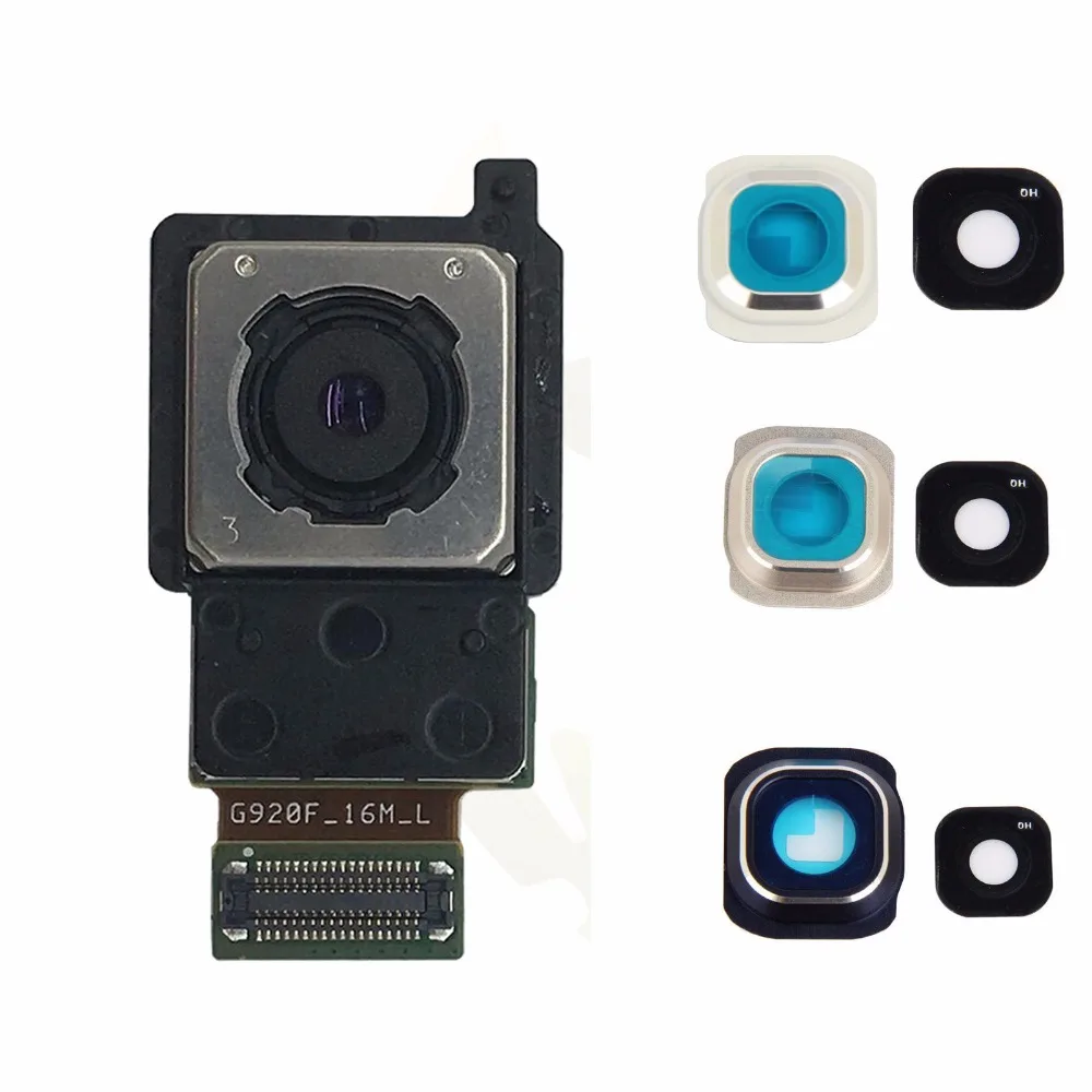 

BINYEAE Replacement For Samsung Galaxy S6 G920 G920F G920FD G920i G920A G920W8 G920A Back Rear Module Main Camera+Camera Lens