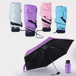 1 шт. портативный мини пять складной карманный легкий зонт ветрозащитный складной Зонты путешествия компактный дождь зонтик для мужчин