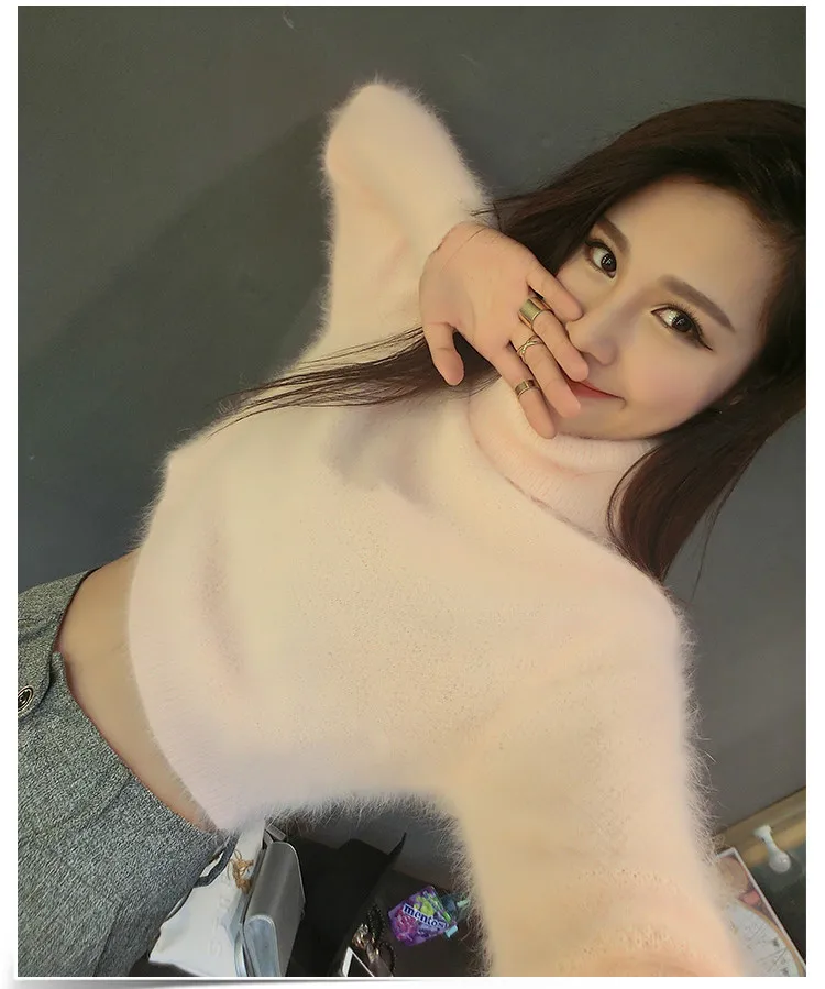 Lovelydonkey норка кашемир свитер женский чистый норковый кашемировый пуловер вязаный индивидуальный цвет большой размер M261