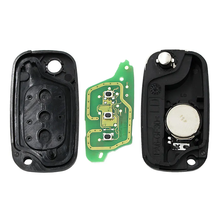 Складной дистанционный ключ 3 кнопки 433 МГц с ID46/PCF7961 чип для Renault Clio Twingo Kango