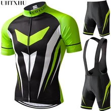 Uhtxhu, летний комплект для велоспорта, Мужская одежда для горного велосипеда, одежда для гонок, одежда для велоспорта, Майо, Ropa Ciclismo, комплекты для велоспорта