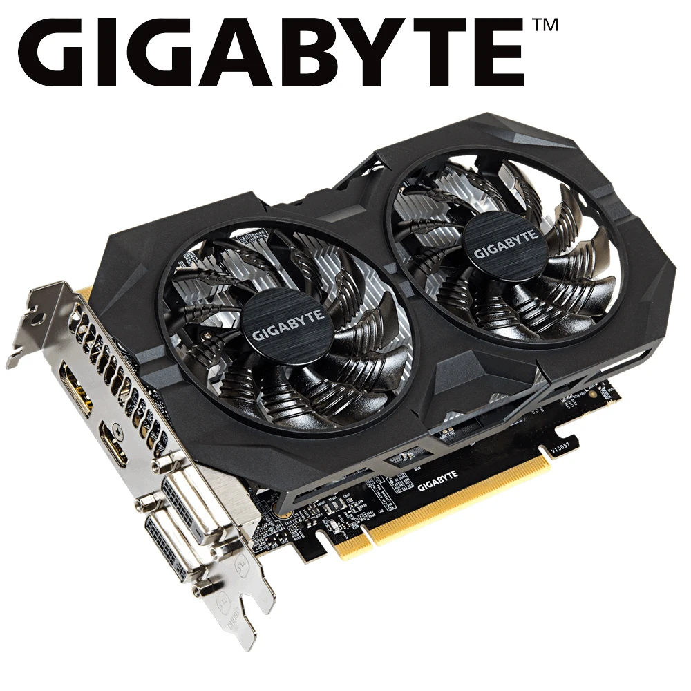Gigabyte графическая карта gtx 950 видеокарта с питанием от NVIDIA GeForce GTX GPU GDDR5 2GB 128 bit для pc