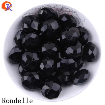 

Cordial Design Fashion Accessories 100Pcs 22MM Black Solid Color Acrylic Rondelle Beads Classic Jewelry Material CDWB-517724