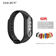 FREZEN M3 Good Band Wristband Coronary heart Charge Monitor IP67 Waterproof Smartband Bracelet Exercise Tracker For Android IOS Cellphone