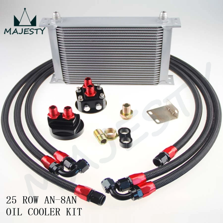 AN 8AN 25 ROW UNIVERSAL FILTER RELOCATION OIL COOLER NYLON BRAIDED OIL