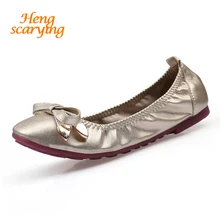 Новое поступление; женские балетки из мягкой кожи на плоской подошве; женские вечерние туфли на плоской подошве с квадратным носком и бантом; цвет черный, белый, золотистый; большие размеры 41