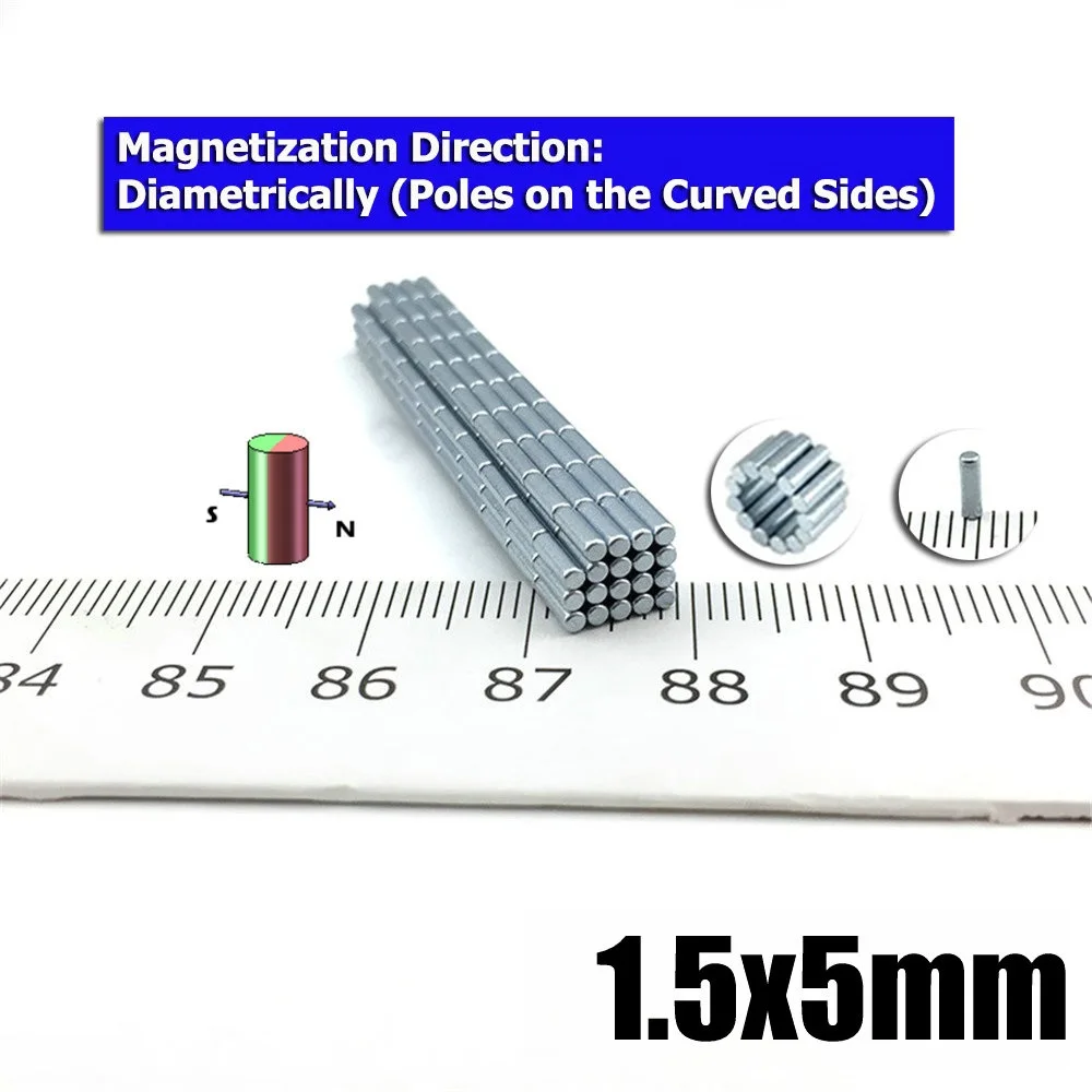 Диаметрально намагниченные Дисковые Магниты Диаметр 1 мм 0,0" 1,5 мм 2 мм 0,079'' 4 мм 6 мм 0,236 ''10 мм прецизионные сенсорные стержни цилиндра
