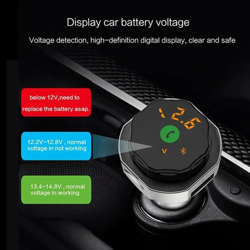 Ap06 автомобиля Bluetooth 4,2/Fm/Tf Mp3 bluetooth-плеер двойной зарядное устройство USB плеер автомобиля Bluetooth