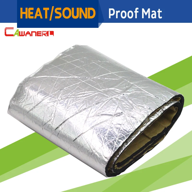 Cawanerl 100CM X 100CM Car Turbo Engine Exhaust Muffler Heat Sound Shield Deadener Insulation