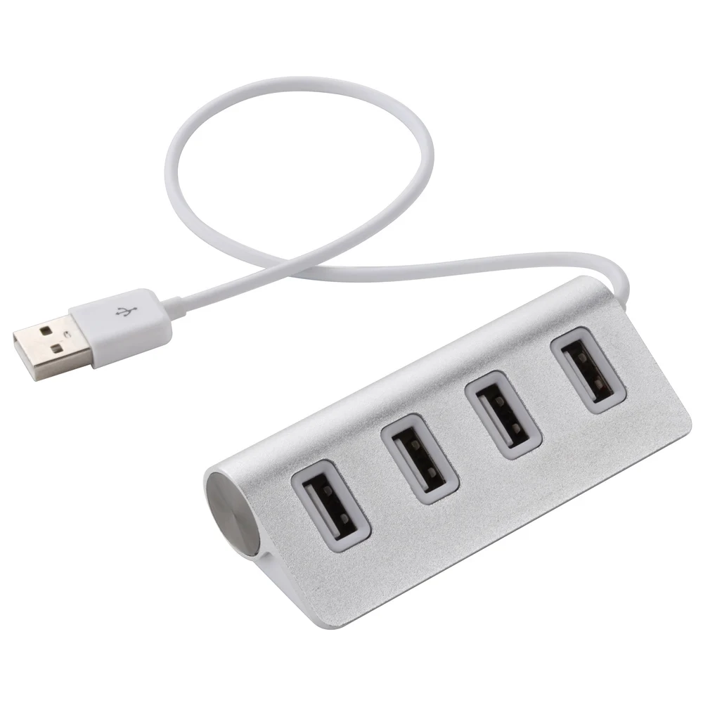 High Speed 4 Port led USB Hub Splitter Aluminium Power-Bus for Apple iMac Macbook PC Laptop Desktop Computer Peripherals