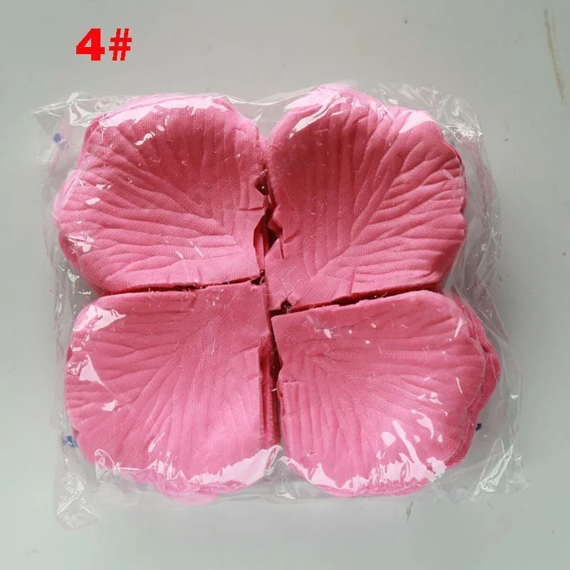 500 шт шелковые лепестки роз лепестки листьев украшения для свадебного стола лепестки роз - Цвет: Deep Pink
