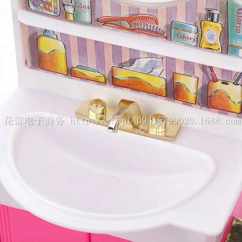 Fall Fur Barbie Puppe Zubehor Bad Mobel Kompositionen Mit Dusche Wc Und Andere Grooming Tisch For Barbie For Barbie Dollbarbie Accessories For Dolls Aliexpress