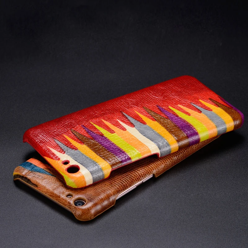 

Colorful Back Case For Apple iPhone 7 6 6s Plus Top Quality Luxury Cowhide Genuine Leather Mobile Phone Rear Cover + Free Gift