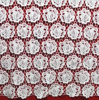 

2Yards 6Colors Lace Fabric Black Cord Lace Nigerian Wedding Dress Flower Pattern White Lace Fabric