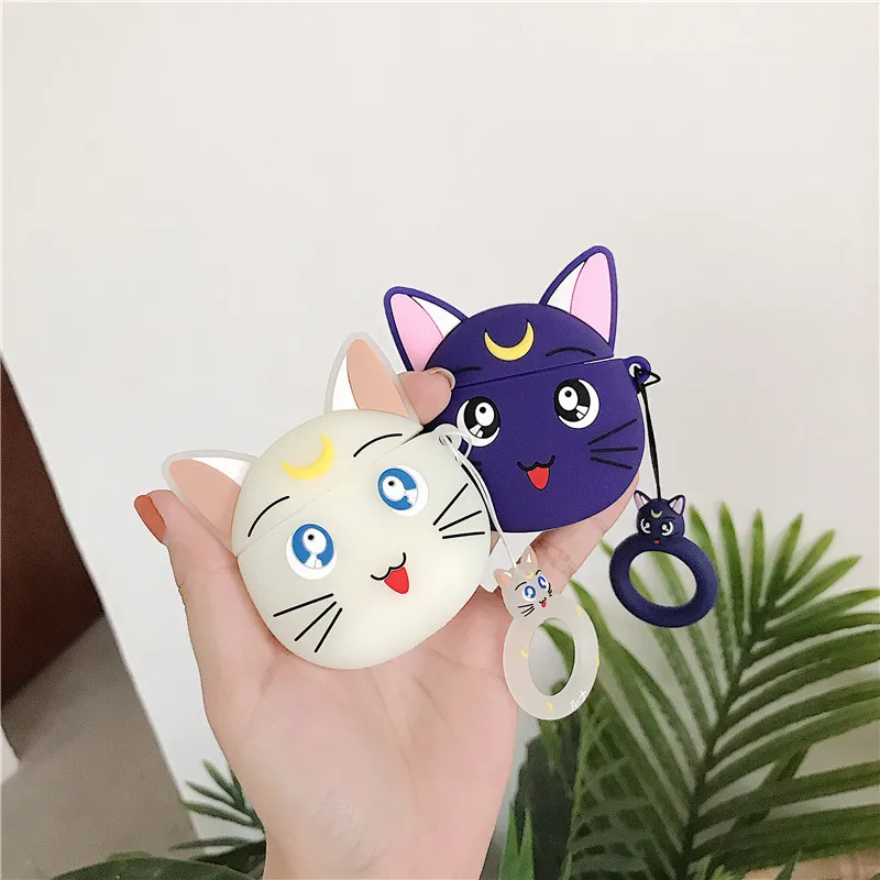 Аниме Card Captor Sakura Luna Cat Сейлор Мун Косплей Кукла Брелок Bluetooth наушники зарядное устройство чехол