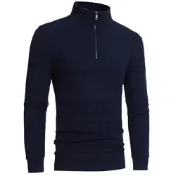 Высококачественная Новая модная мужская осенне-зимняя Водолазка пуловер с длинными рукавами свитер рубашка блузка Топы Прямая доставка