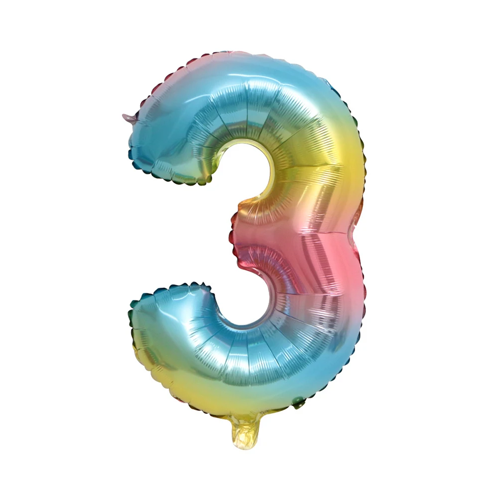 Йориу 1, 2, 3, 4, 5, 6, 7, 8, 9 фольгированные шары с цифрами, Гелиевый шар радуги, украшения для вечеринки на свадьбу, день рождения, детский душ