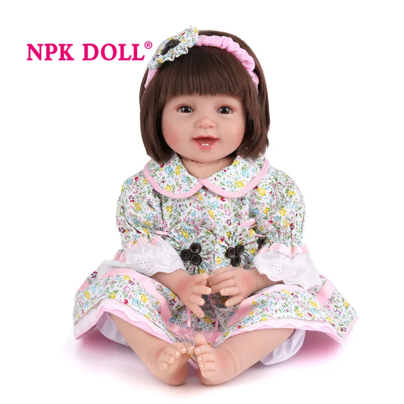 

NPKDOLL Clothes Body Soft Silicone Reborn Baby Dolls 22" Toy Hobbies Lifelike Cute Adora Newborn Stuffed Dolls B7