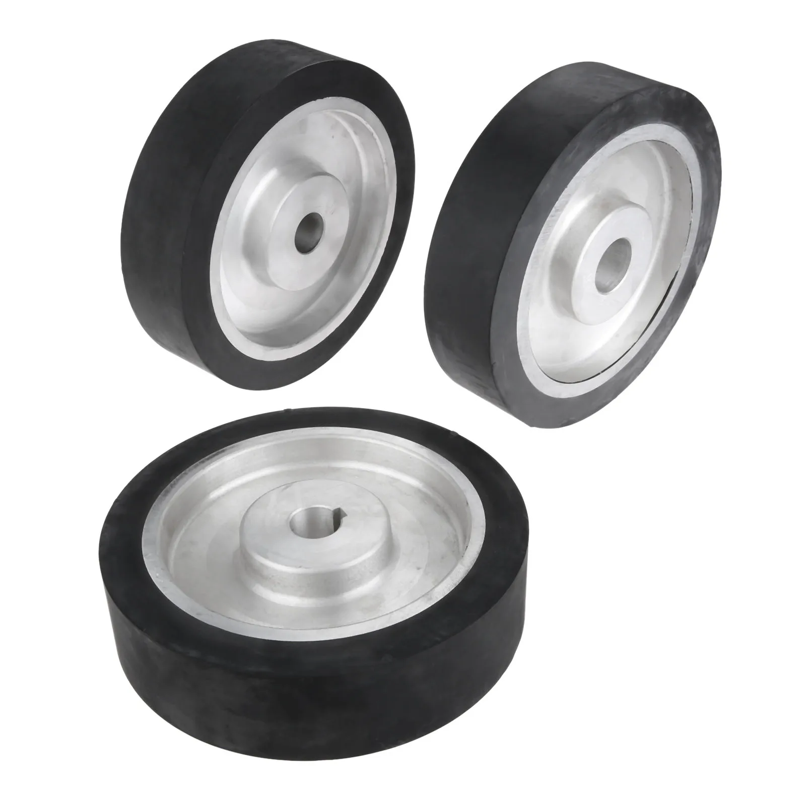 DRELD 200*50mm Solid Rubber Contact Wheel For Belt Grinder Sander